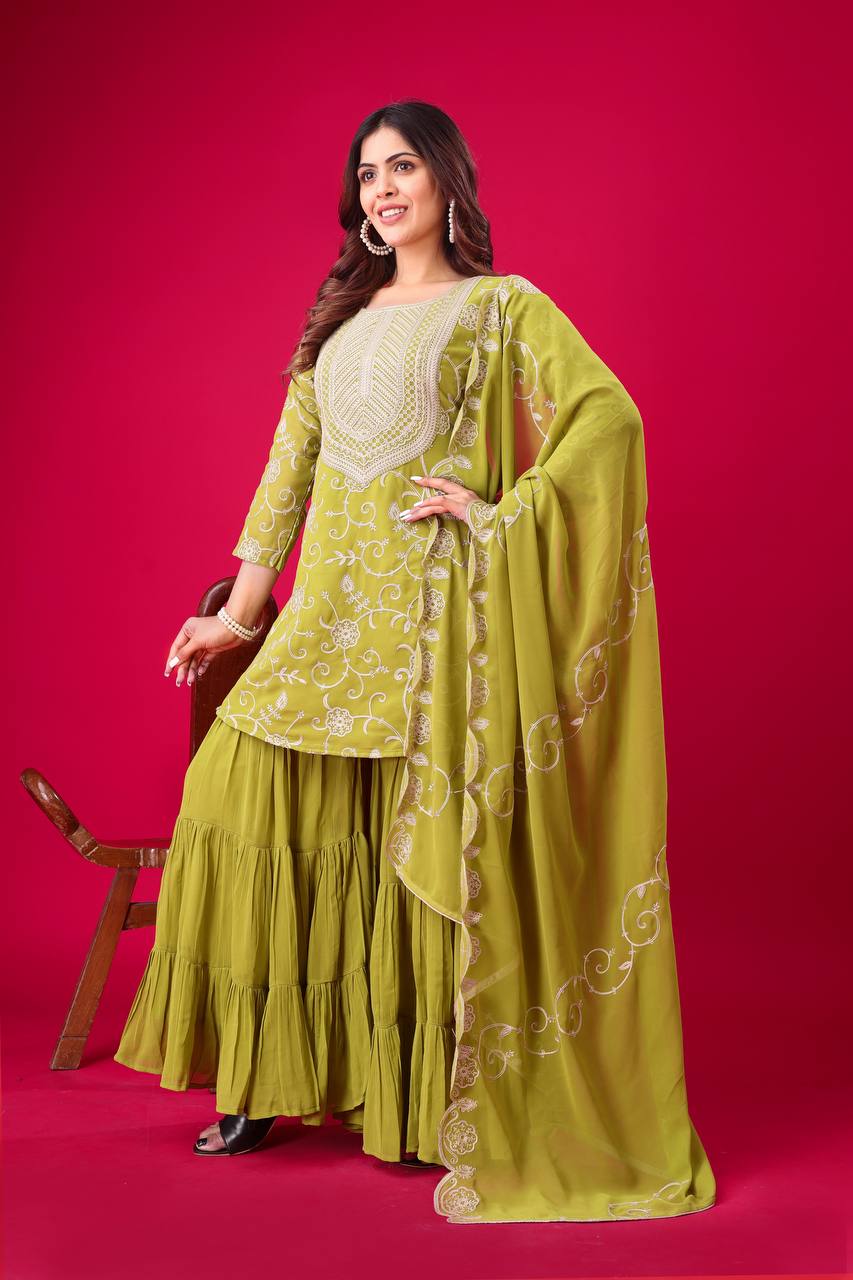 Royal Plum Elegance The Luxe Sharara Set