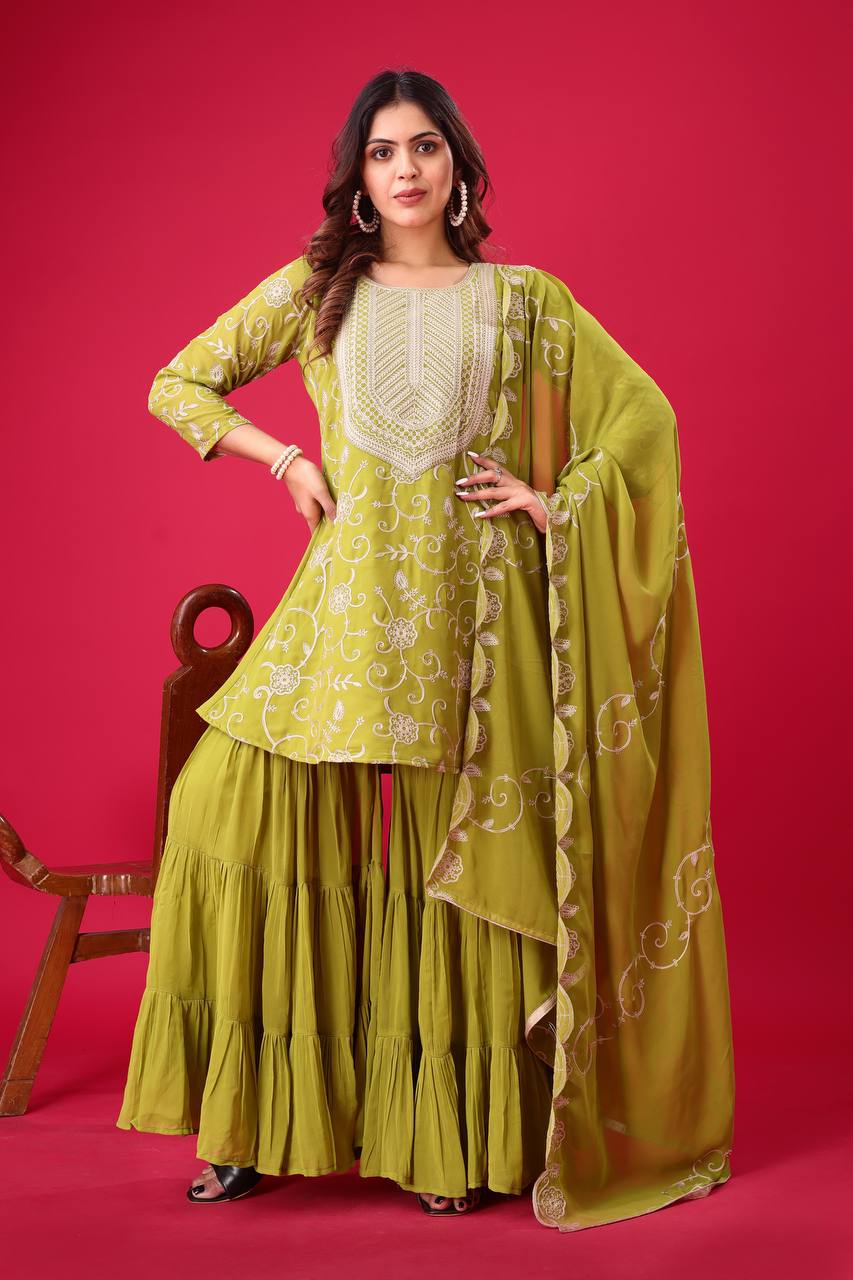 Royal Plum Elegance The Luxe Sharara Set