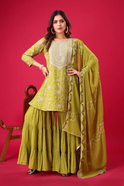 Royal Plum Elegance The Luxe Sharara Set