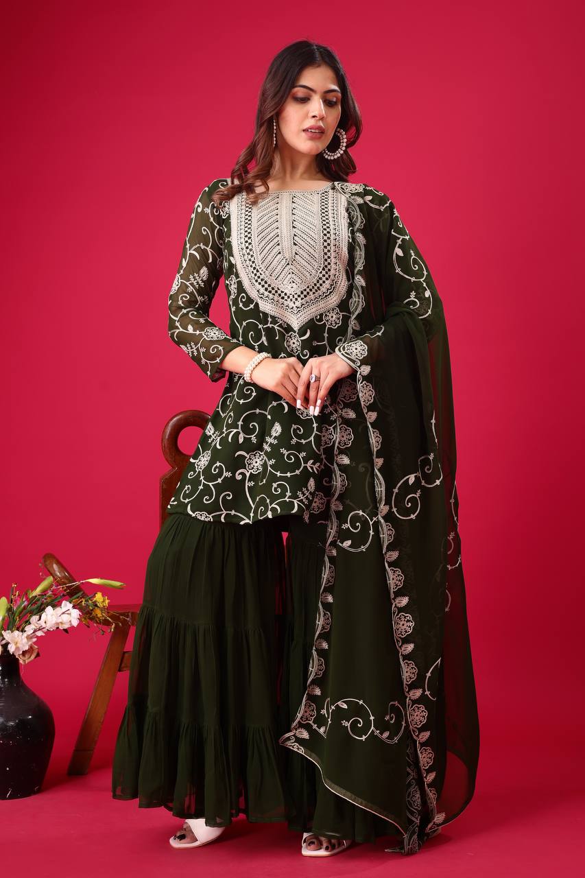 Royal Plum Elegance The Luxe Sharara Set