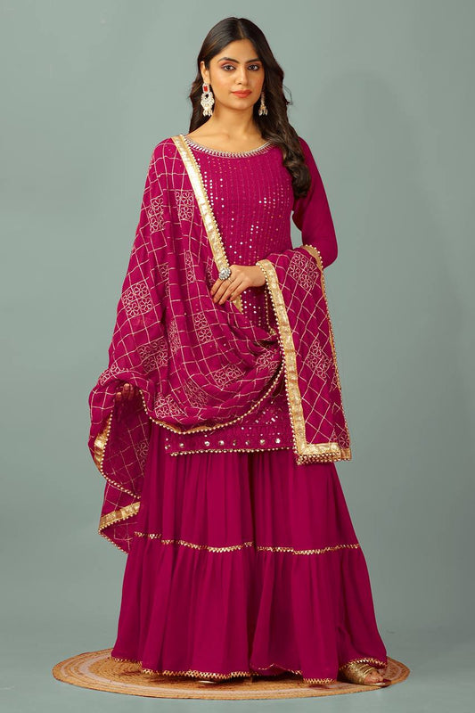Golden Glam A Fusion of Tradition Sharara Set