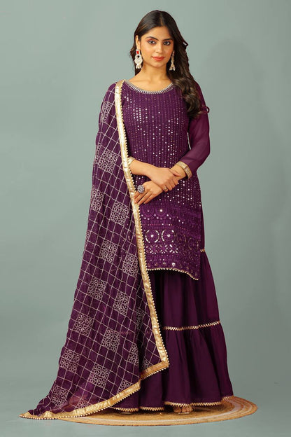 Golden Glam A Fusion of Tradition Sharara Set