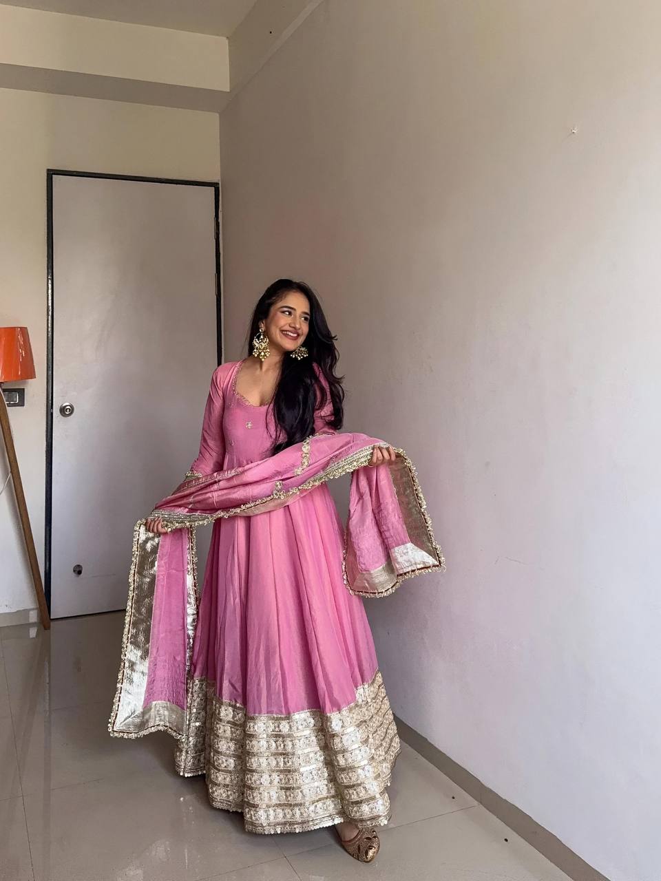 Pink Pari Dream Premium Anarkali Suit Set