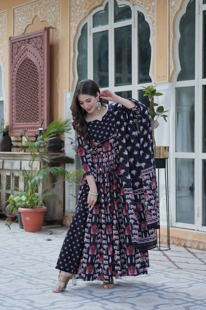 Mahira Grace In Vibrant Pure Cotton Suit