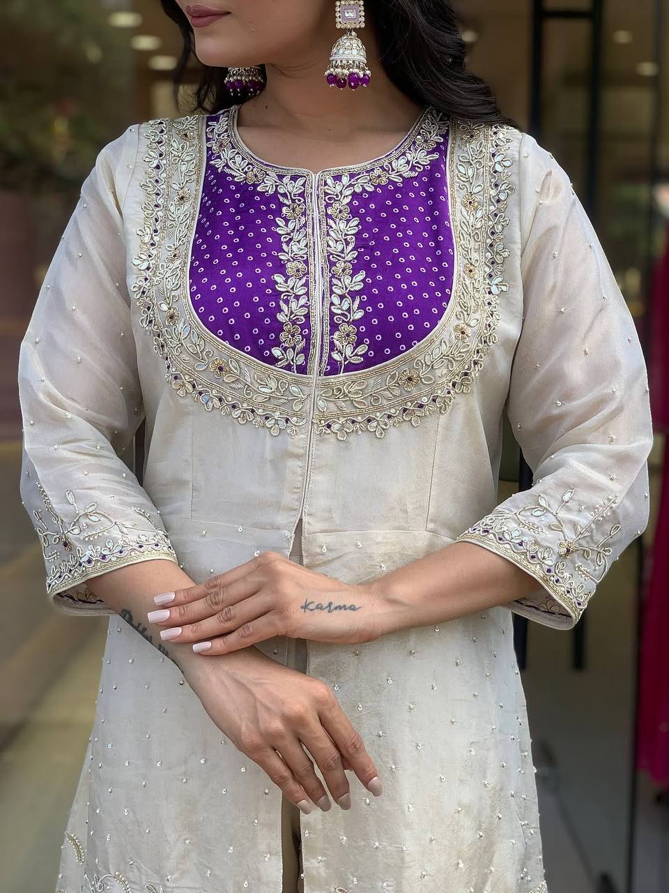 Ivory Charm Festive Co-ord Ensemble