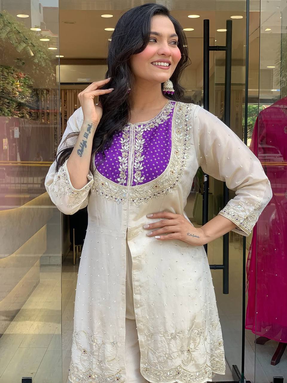 Ivory Charm Festive Co-ord Ensemble