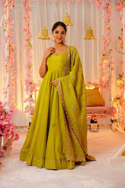 Angel Yellow Beautiful Designer Gown