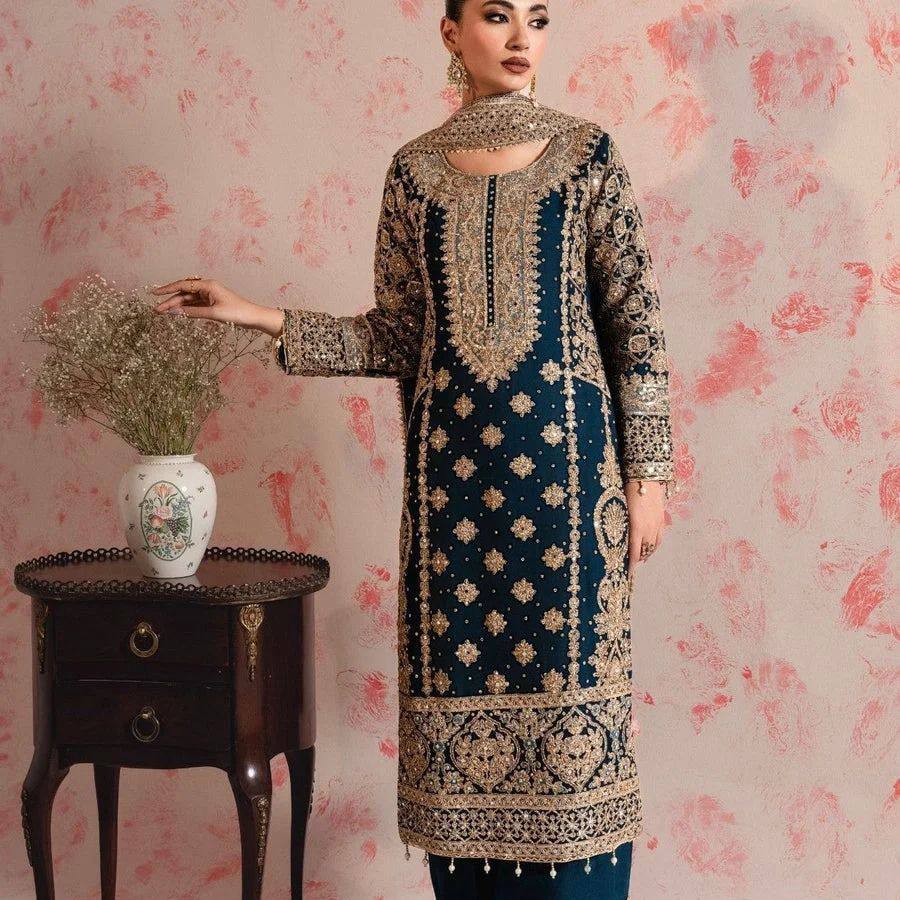 Nidhi  Foux Gorgette Desingner Suit Set