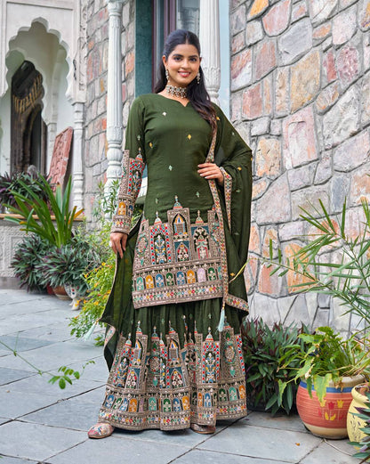 Flora Flaire Chinnon Silk Party Wear Suit