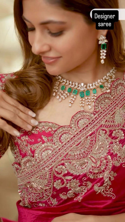 Prity Vichitra Silk  Beautiful Designer Saree