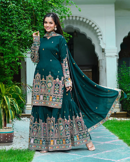 Flora Flaire Chinnon Silk Party Wear Suit