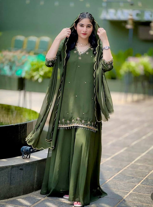 Vartika Designer Fency Moti Less Work Sharara