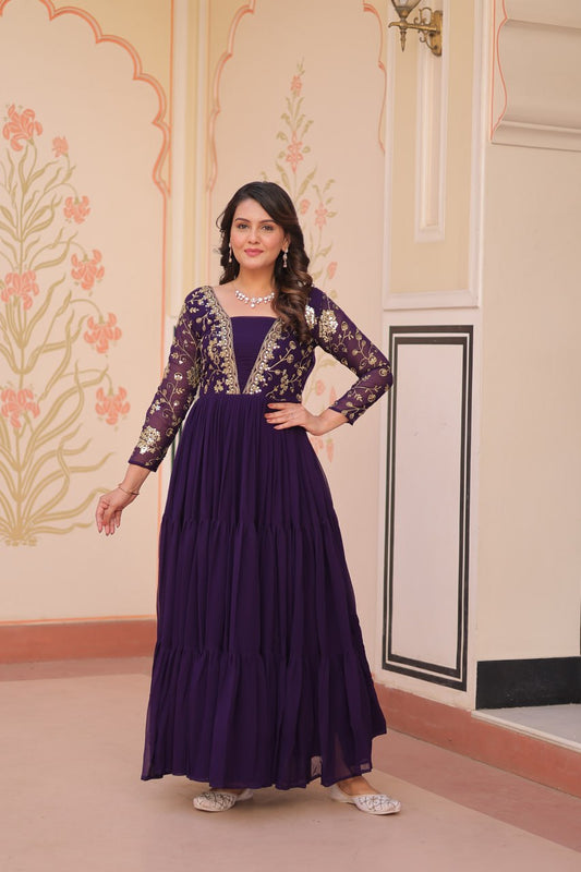 Swarnika Grace & Gold Embroidered Work Gowns