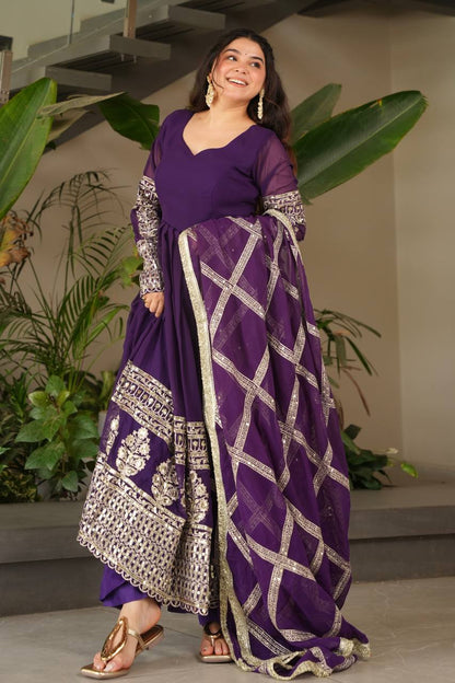 Divine Mulberry Charm New Designer Party Wear Sharara Suit