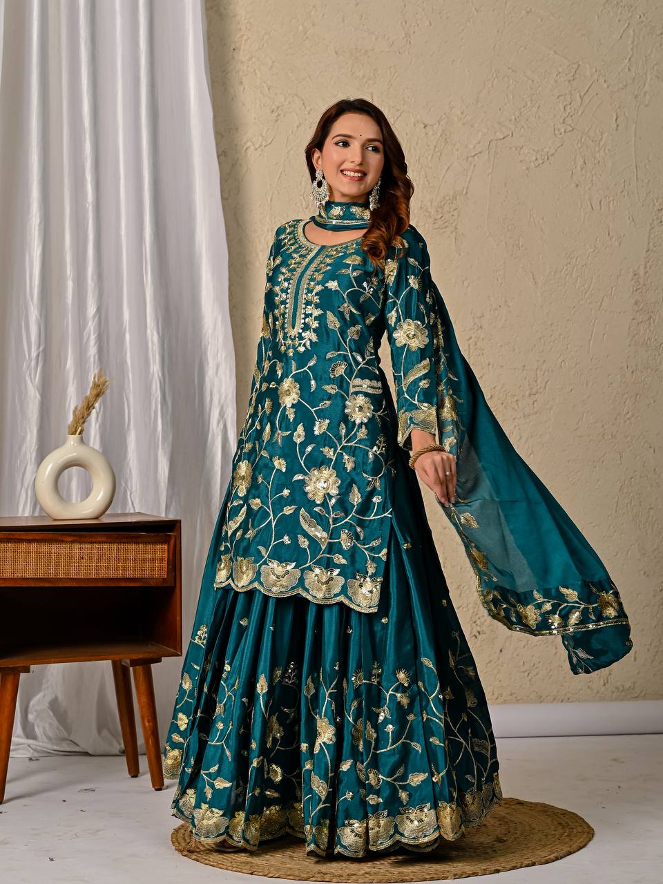 Diana chinnon Silk  Designer Party Wear Lehenga Styles