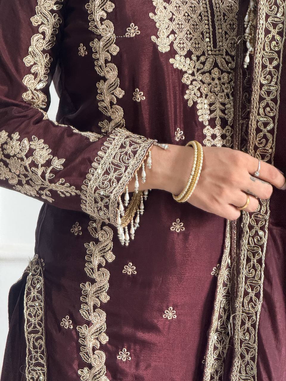 Roshani Attractive Party Wear Chinon Silk Pair
