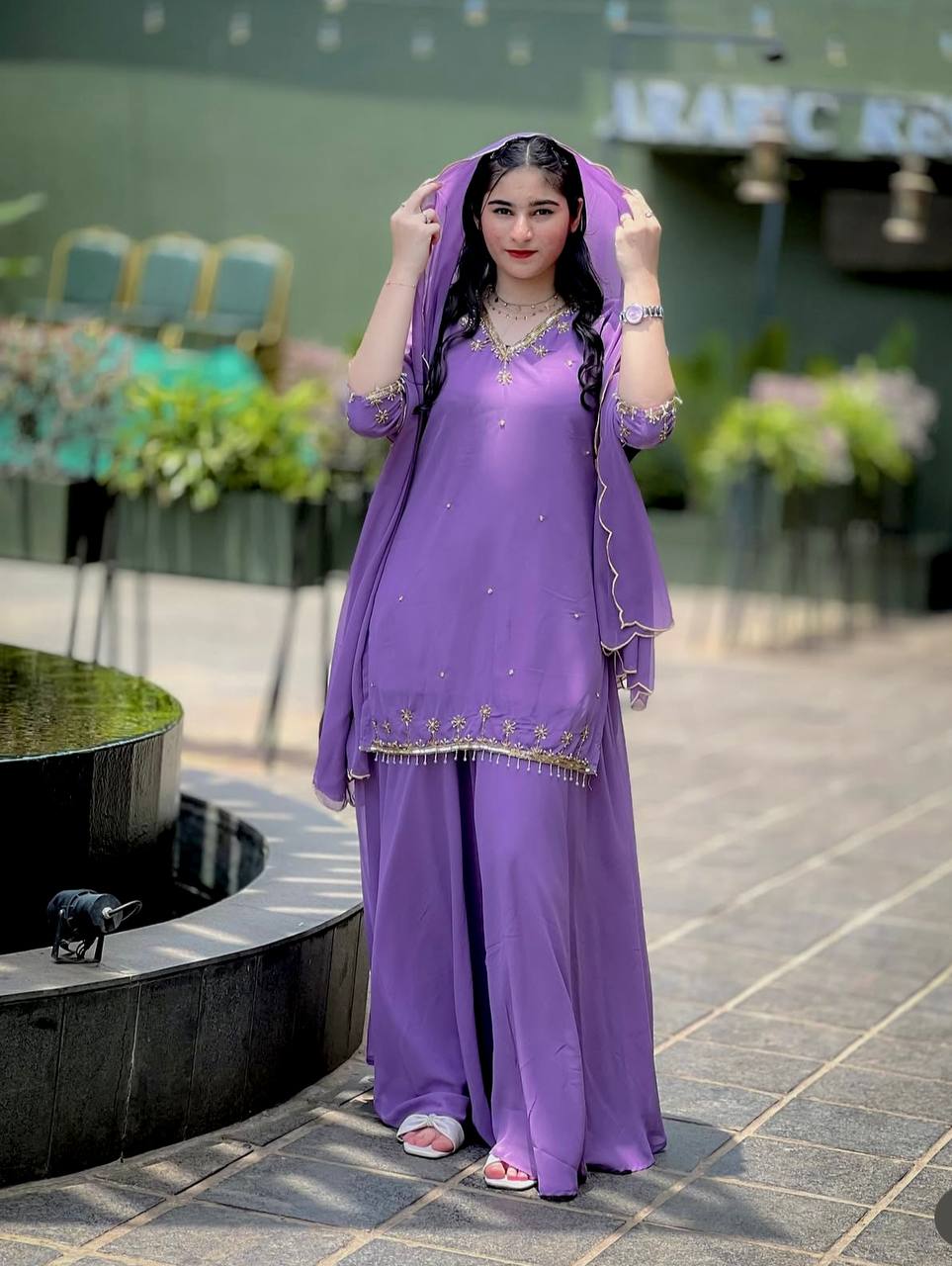 Vartika Designer Fency Moti Less Work Sharara