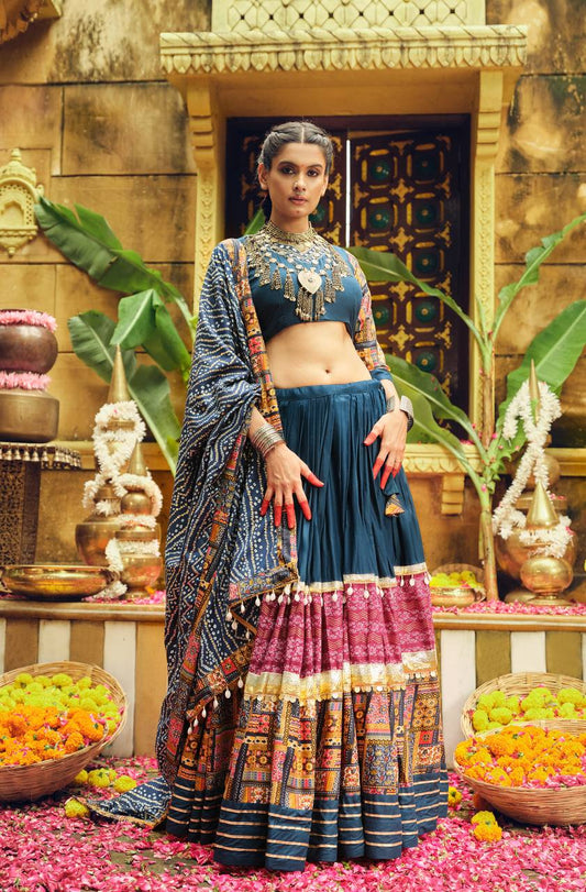 Tejasvi Culture This Teal Lehenga Set