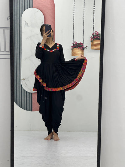 Traditional Black Kediyu with Colorful Accents