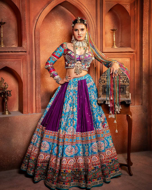 Royal Heritage Mirror Work Chaniya Choli Set